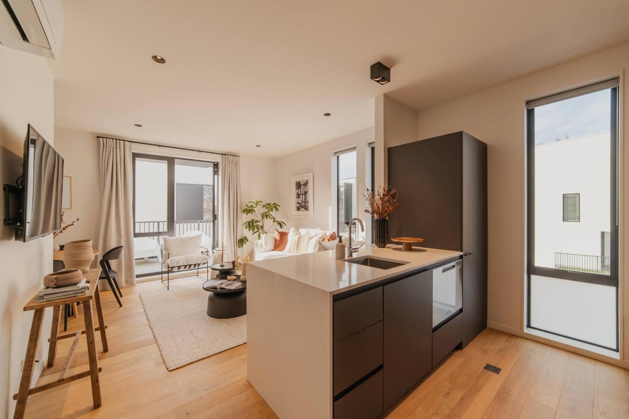 Chic And Contemporary Living At Cambridge Terrace Villa Christchurch Ngoại thất bức ảnh
